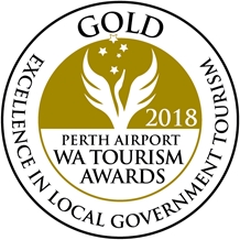 2018 Gold Winner for Perth Airport WA Tourism Awards in Excellence in Local Government Tourism