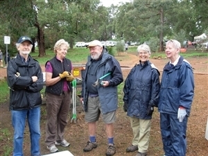 Image of some of the volunteers preparing to do work at Jorgensen Park