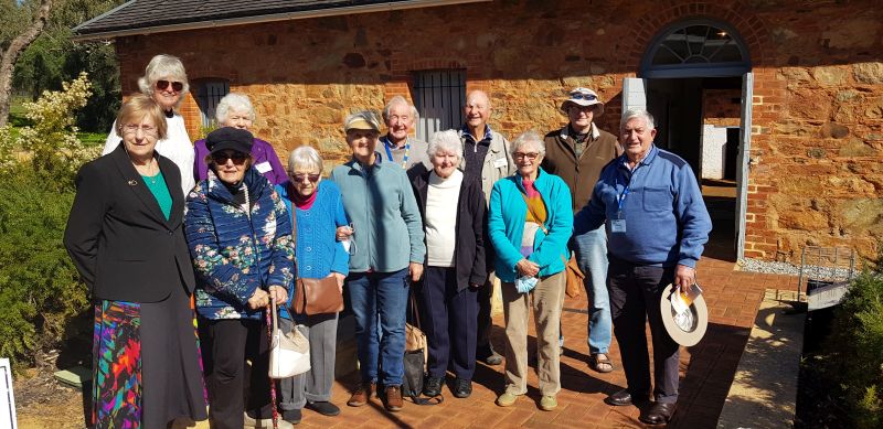 University of the Third Age (U3A) Group shot outside Falls Farm in Lesmurdie