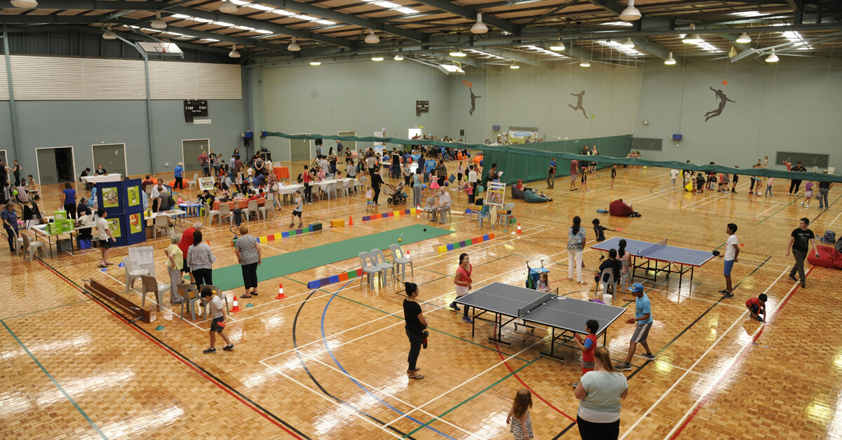 View of the various activities held in 2018 during the Have a Go Hartfield event.