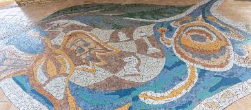 Stirk Park Sound Shell - mosaic tiles View of the mosaic floor tiles in the sound shell at Stirk Park in Kalamunda