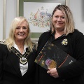 June/July 2021 Local Hero - Tara Thill with Mayor Margaret Thomas