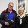 June/July 2021 Local Hero - Terry Davidson with Mayor Margaret Thomas