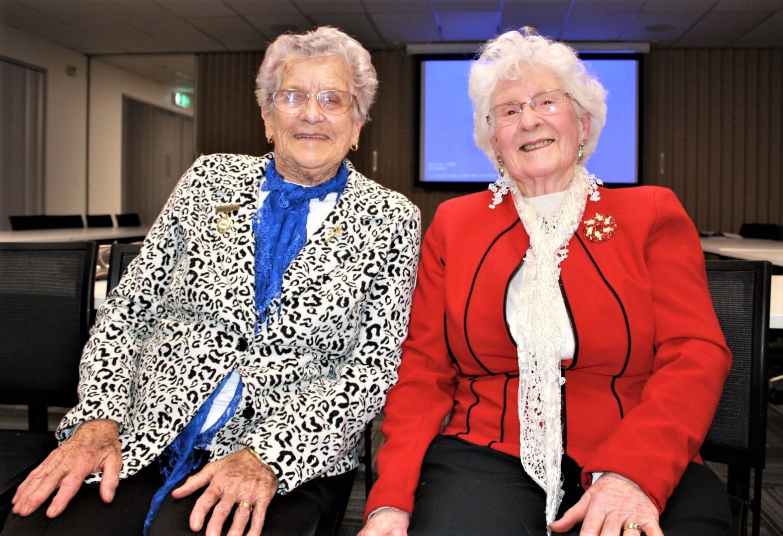 Norma Walsh with lifelong friend Margaret