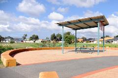 View of picnic tables located at Fleming Reserve Park in High Wycombe