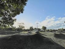 View of BMX track from footpath View of BMX track from footpath at Ray Owen
