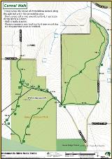 Map detailing Carmel-Farm walk trail