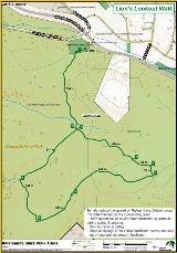 Map detailing Lions Lookout walk trail