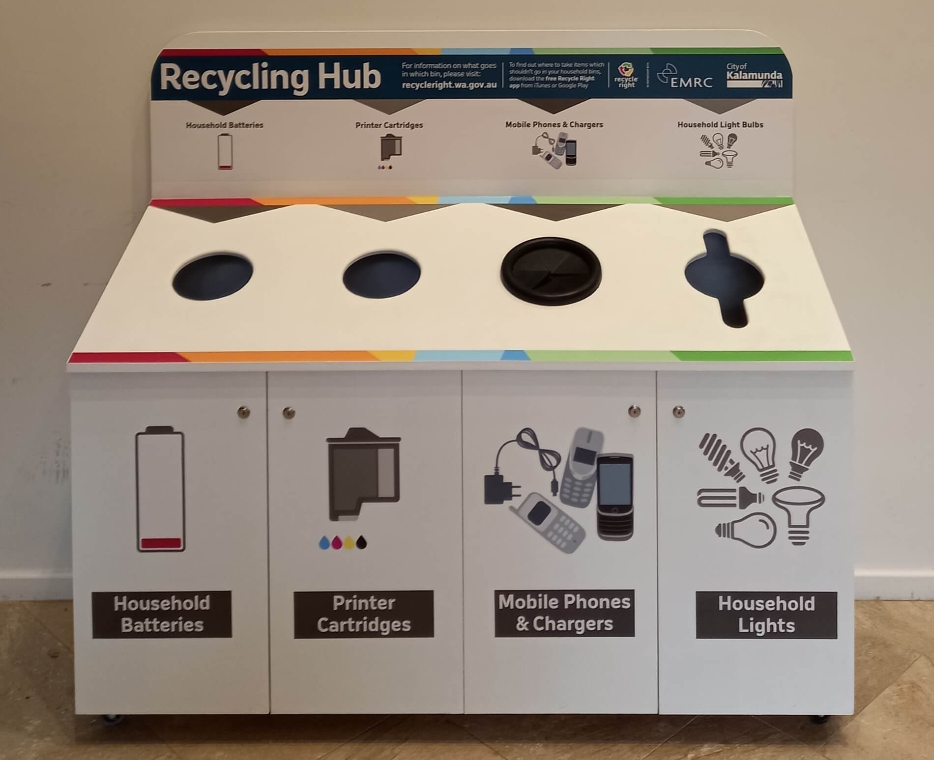 A recycling hub located at various locations in the City of Kalamunda