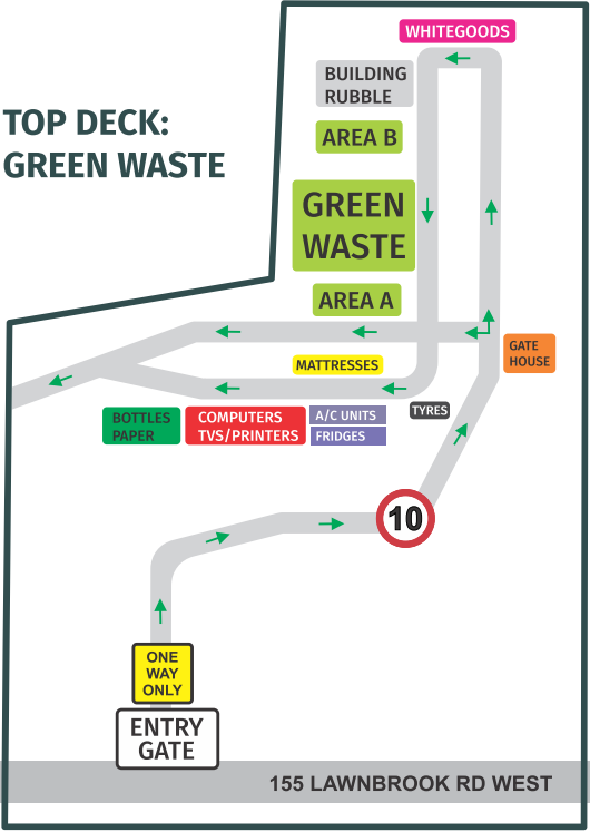 Top Deck Green Waste Map Image